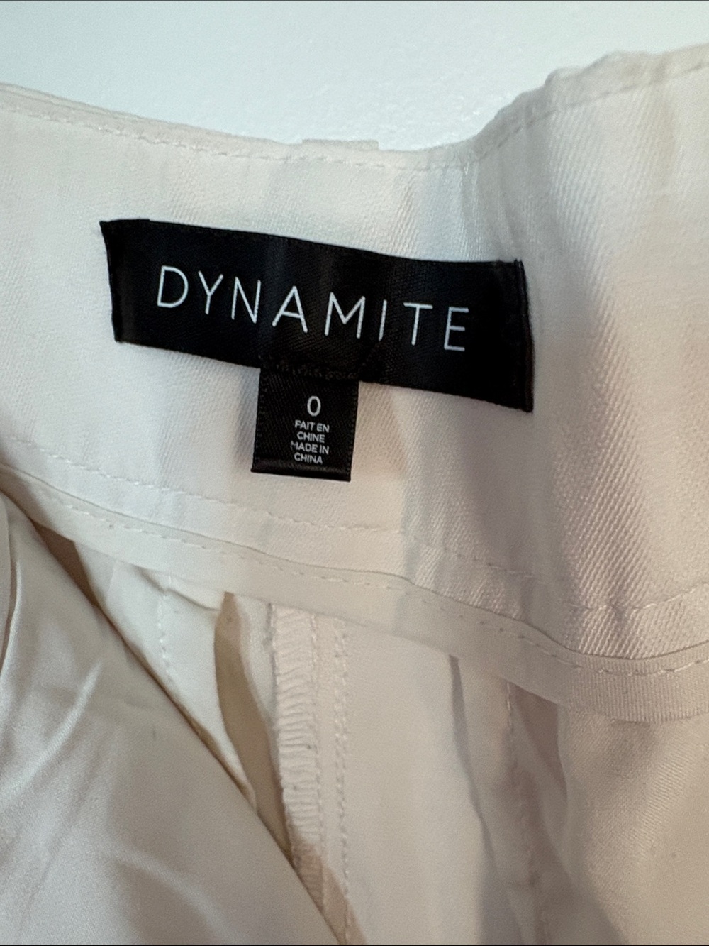 Dynamite Off-White High-Waist Trousers - Picture 2 of 8
